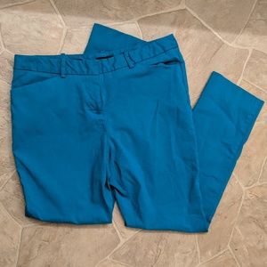 Teal slim fit work pants size 10 Worthington